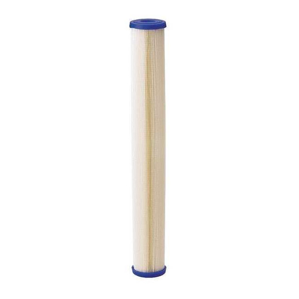 Pleated Filter Cartridge, 10 gpm, 20 Micron, 2-7/8" O.D., 20 in H