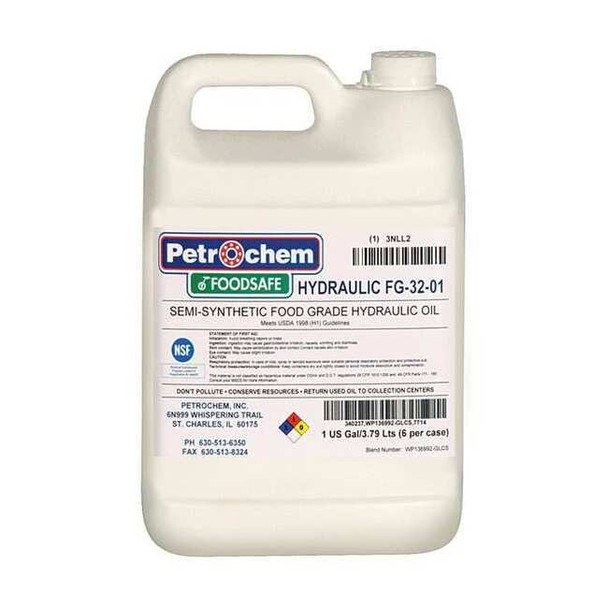 Petrochem Food Grade SemiSyn Hydraulic Oil, ISO 32 FOODSAFE HYDRAULIC FG-32-001