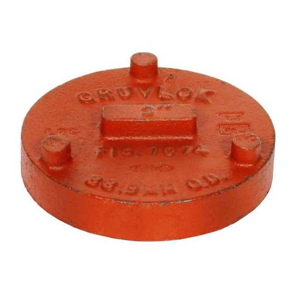 Gruvlok Cap,2",Iron,1000 psi 0390030146