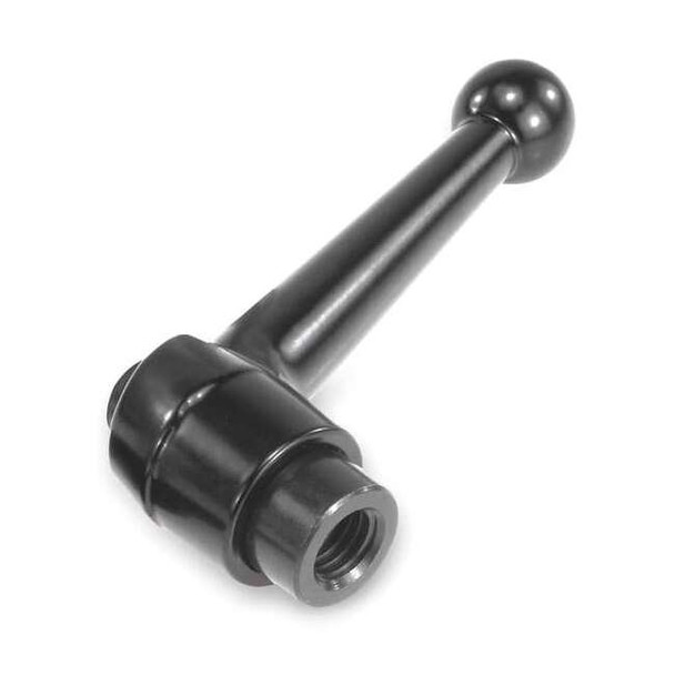 Kipp Adjustable Handle, Size: 4 M12 Zinc, Black Satin, Comp: Steel K0116.4121