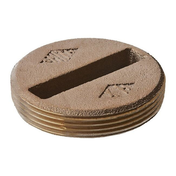 Jay R. Smith Manufacturing Round Floor Cleanout, Cast Bronze Plug, 3" 4470T03
