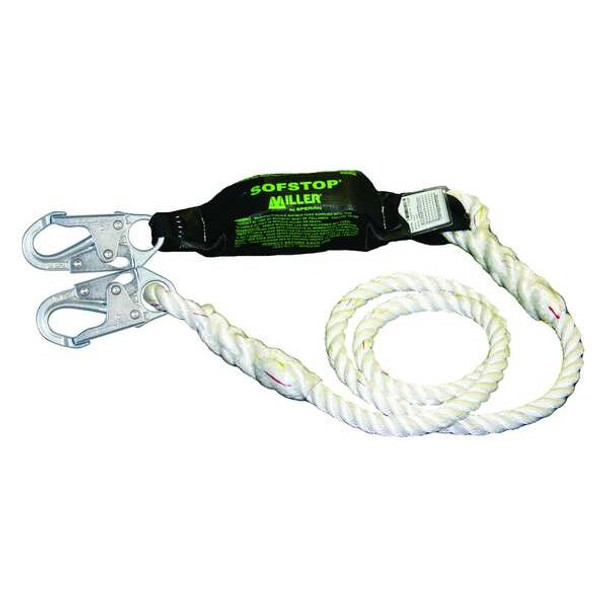 Honeywell Miller Shock-Absorbing Lanyard,White 901RLS-8-Z7/6FTWH Honeywell Miller Shock-Absorbing Lanyard,White 901RLS-8-Z7/6FTWH