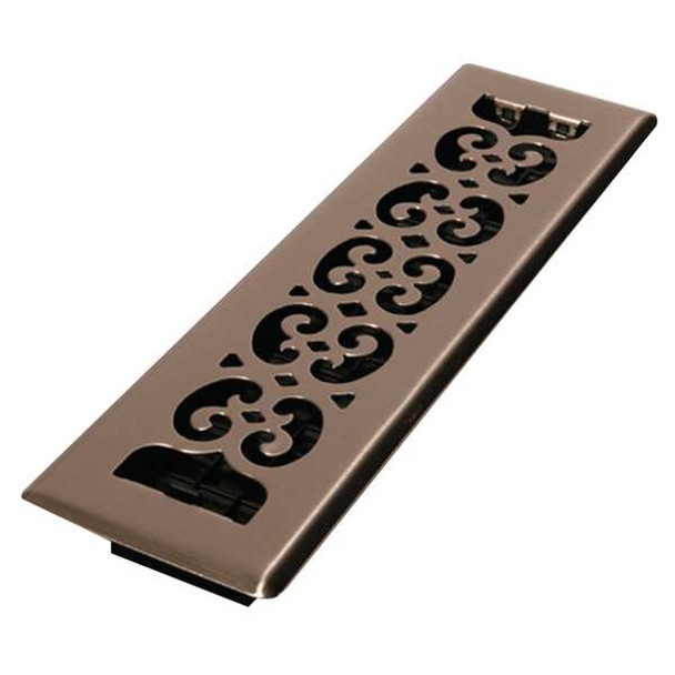 Decor Grates Floor Register 3.75 X 15.5, Brushed Nickel, Plastic SPH214-NKL
