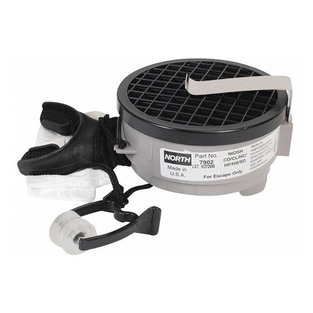 Emergency Escape Mouth Bit Respirator, For Acid Gases, 7900 Series, Grey