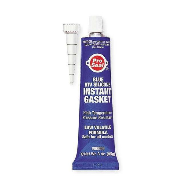 Sensor-Safe RTV Gasket Maker, 3 oz, Blue, Temp Range -75 to 500 Degrees F