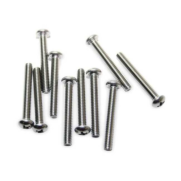 Phillips Round Head Screws, 8-32 x 1-1/4", Stainless Steel,PK10