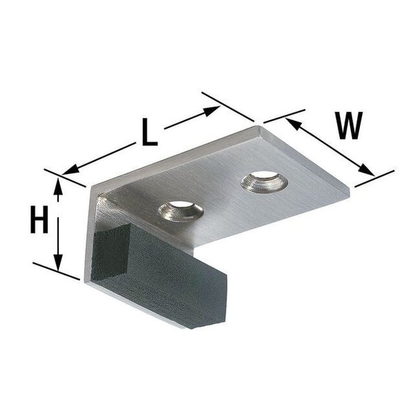 Rockwood Header Door Stop, Brass, 1"H x 1-1/2"W 488.15