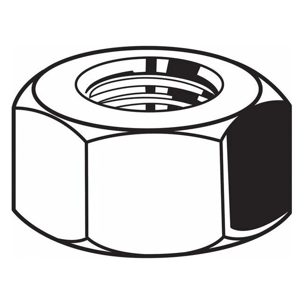 Hex Nut, 5/16"-24, Steel, Grade 5, Zinc Plated, 17/64 in Ht, 100 PK