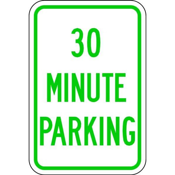 Lyle Timed Parking Sign, 12" W, 18" H, English, Aluminum, White LR7-40-12HA