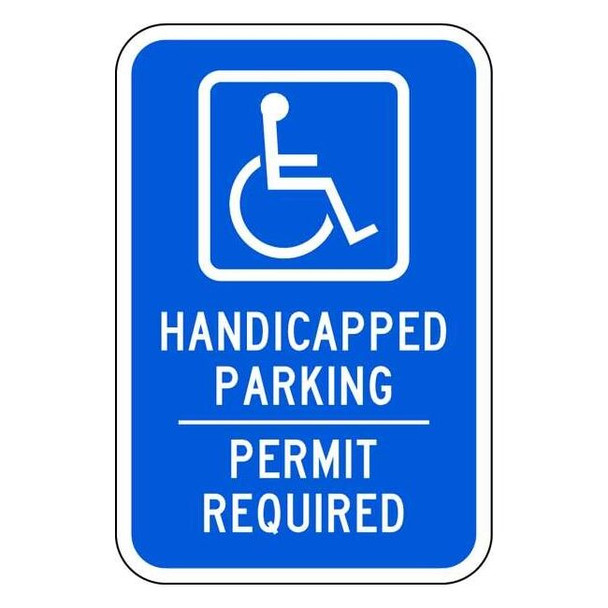 Lyle Handicapped Parking Sign,18" x 12, HC-007-12HA HC-007-12HA