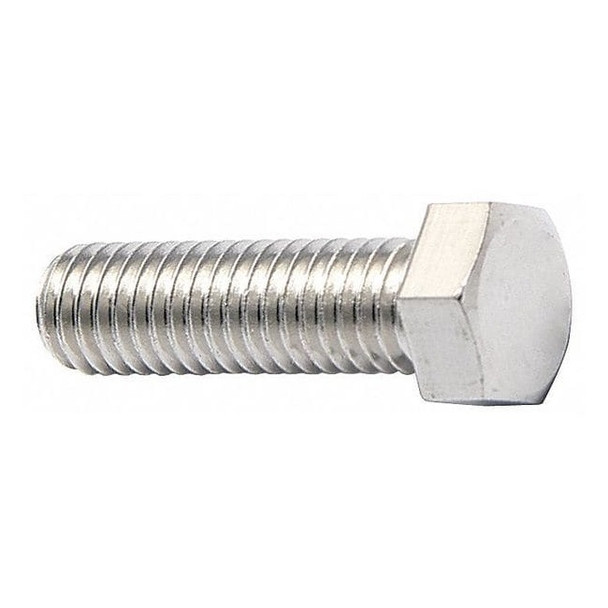 18-8, 3/8"-16 Hex Head Cap Screw, Plain Stainless Steel, 3/4 in L, 25 PK