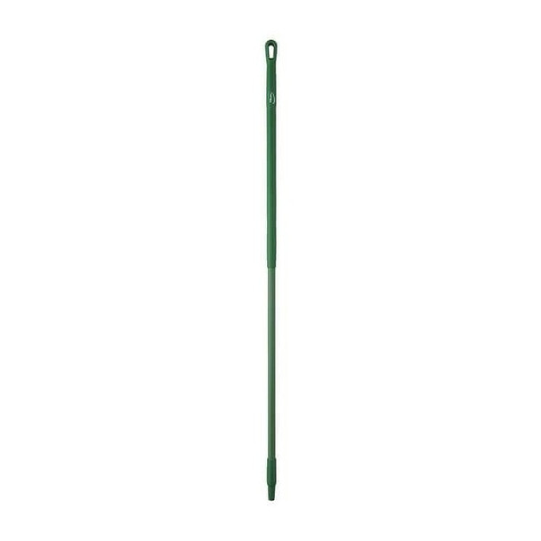 Vikan 59" Color Coded Handle, 1 1/4 in Dia, Green, Fiberglass 29382