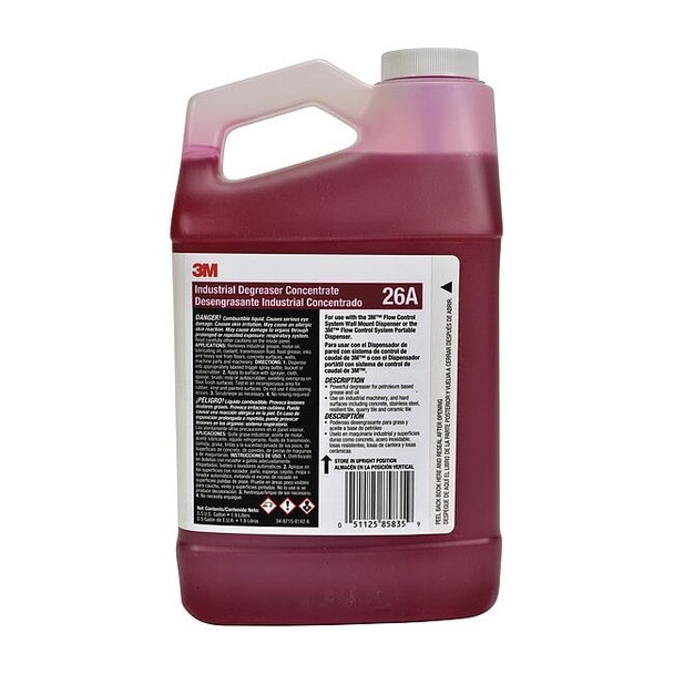 3m Industrial Degreaser, 0.5 gal. Jug, Liquid, Red 26A