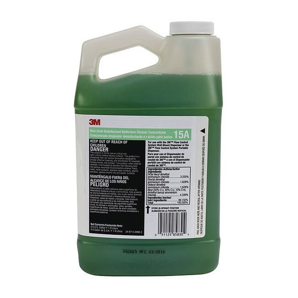 3m Non-Acid Bathroom Disinfectant Cleaner, 1.9L Jug 15A