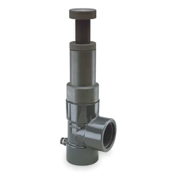 Hayward Flow Control Adjustable Relief Valve,2 In,25 psi,PVC RV1200TE