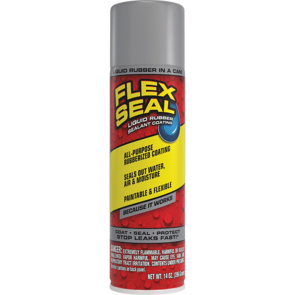 FLEX SEAL 14 Oz. Spray Rubber Sealant, Gray FSGRY20