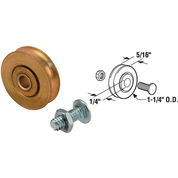 Prime-Line 1-1/4 In. Steel Patio Door Roller (2-Count) D 1502