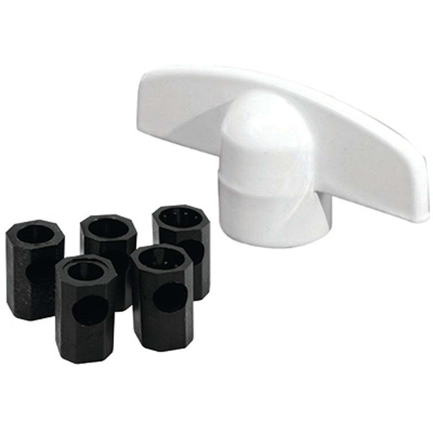 Prime-Line White Universal Casement Window T-Crank Opener (2 Count) H 3892