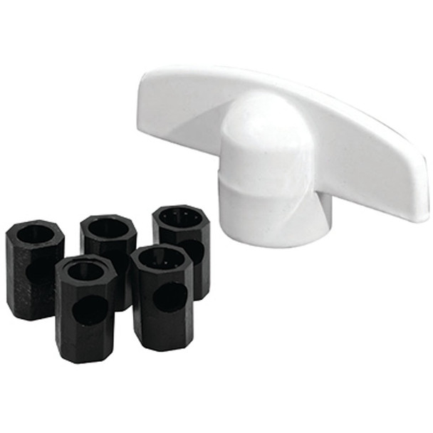 Prime-Line White Universal Casement Window T-Crank Opener (2 Count) H 3892