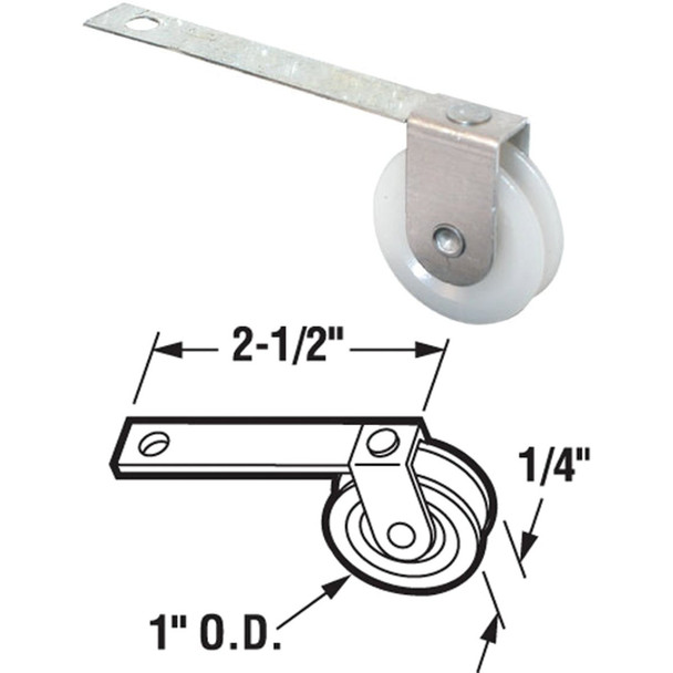 Prime-Line Flat Screen Door Tension Spring with Roller (2-Pack) B 521