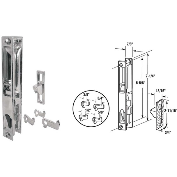 Prime-Line Flush Mount Sliding Patio Door Handle C 1045
