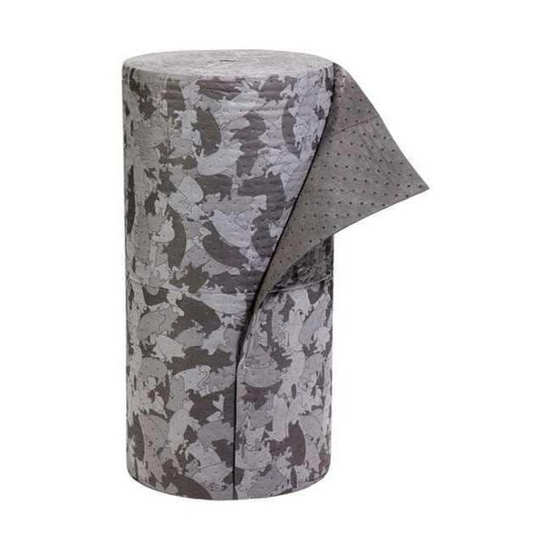 Pig Sorbent Roll, 47 gal, 32 in x 150 ft, Universal, Gray, Polypropylene MAT116
