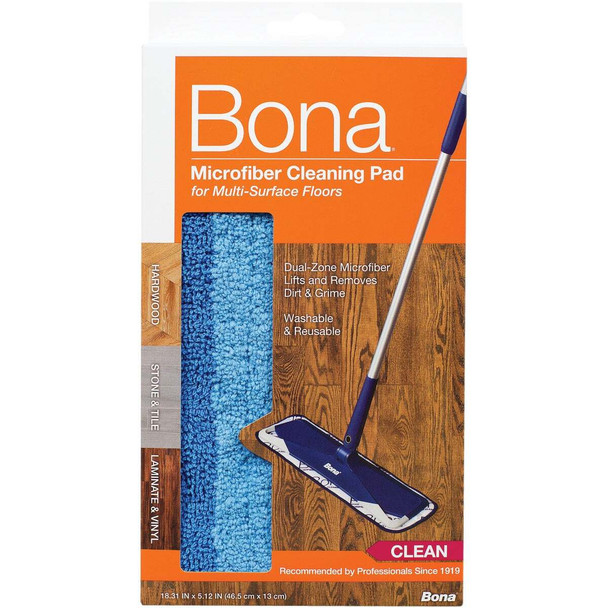 Bona 4 In. W. x 15 In. L. Microfiber Cleaning Pad Mop Refill AX0003053