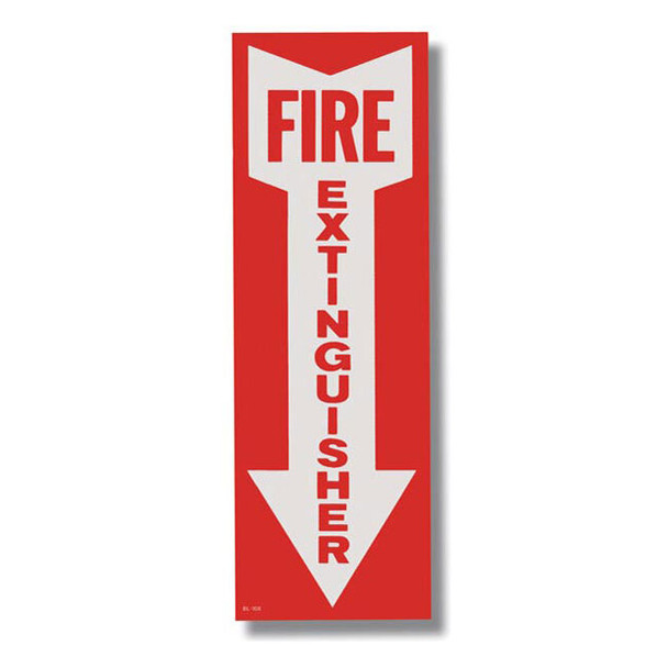Fire Extinguisher Arrow Sign, Self-Adhesive Vinyl