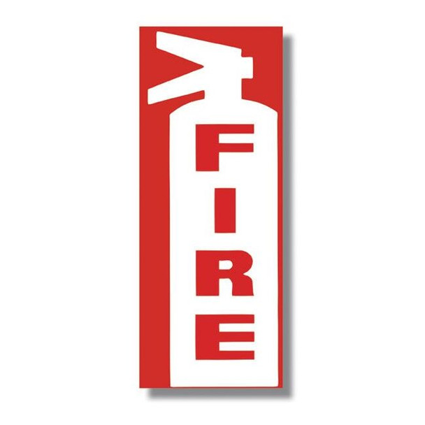 Die-Cut "Fire" Extinguisher Sign