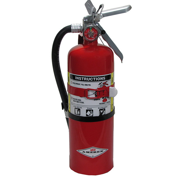 Amerex® 5 lb ABC Fire Extinguisher w/ Aluminum Valve & Vehicle Bracket