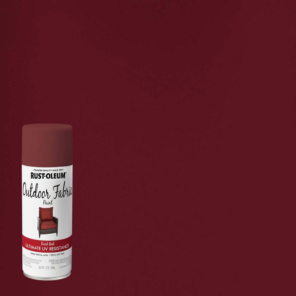 Rust-Oleum 12 Oz. Flat/Matte Outdoor Fabric Spray Paint, Dark Red 358831