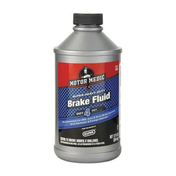 Motor Medic 12 oz FMSS 116, SAE J-1703 Brake Fluid - Bottle M4512/6