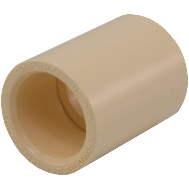 Charlotte Pipe 1/2 In. Solvent Weldable CPVC Coupling with Stop Pack of 25
