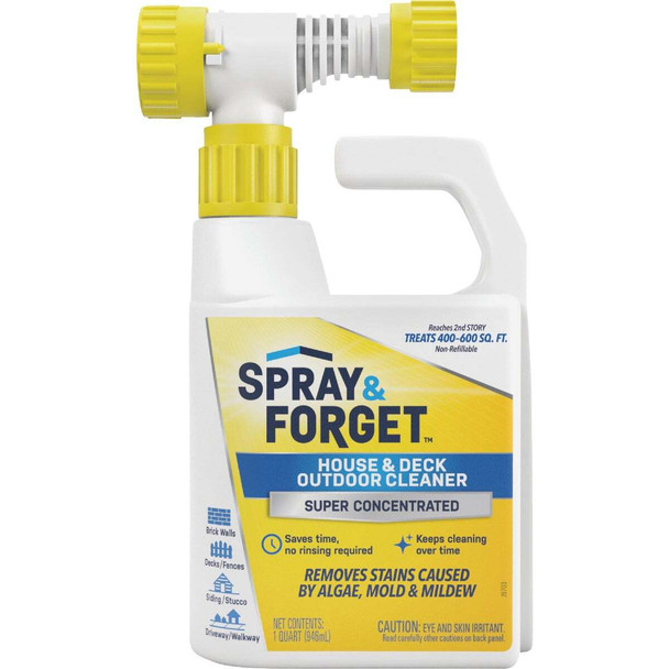 Spray & Forget 32 Oz. Hose End Sprayer House & Deck Outdoor Cleaner SFDHEQ06
