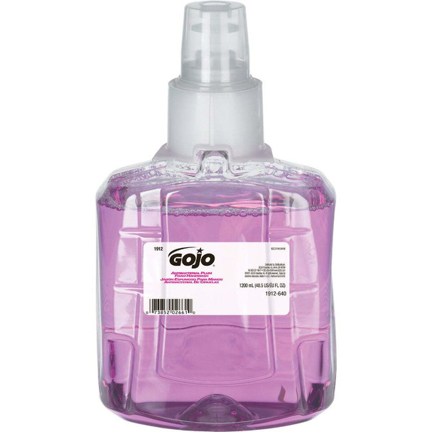 GOJO LTX-12 Antibacterial Plum 1200mL Foam Handwash Refill (2-Pack) 1912-02