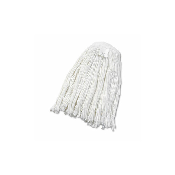 Boardwalk® Cut-End Wet Mop Head, Rayon, #24, White BWK2024REA