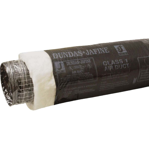 Imperial 12 In. I.D. x 25 Ft. R6.0 Silver Jacket Flexible Insulated Ducting