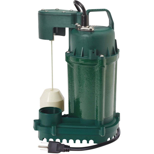 Zoeller 1/2 HP 115V Cast Iron Submersible Sump Pump, 60 GPM 1075-0001