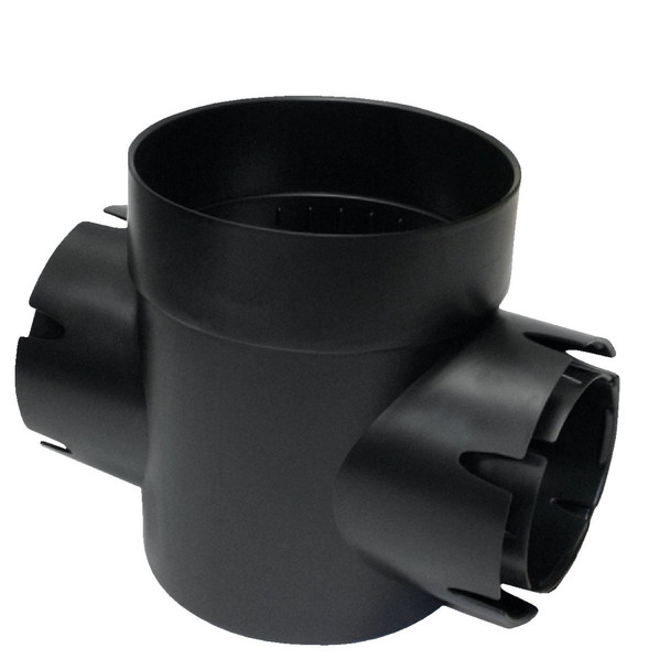 NDS 6 In. Black Spee-D Double Catch Basin Outlet 201