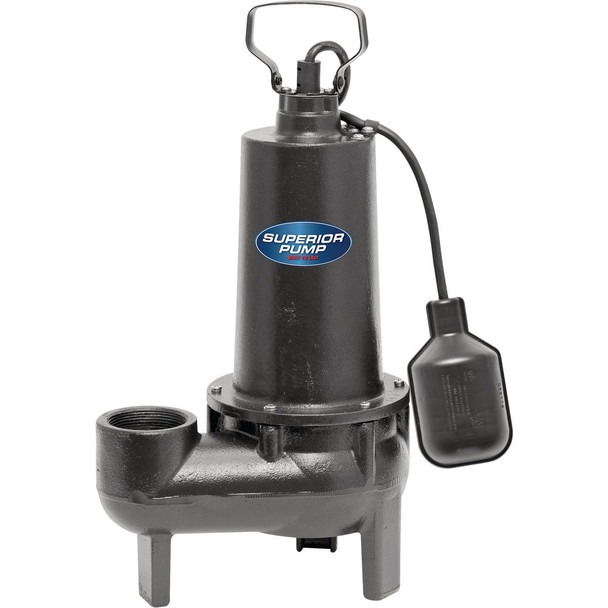 Superior Pump 1/2 H.P. Cast Iron Submersible Sewage Ejector Pump 93501