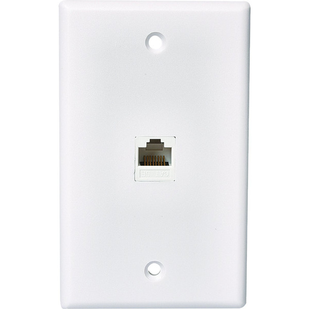 RCA White Flush Mount Plastic CAT 5E/6 Data & Phone Wall Jack TPH562R