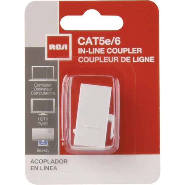 RCA CAT 5E/6 White In-Line Coupler TPH560R1