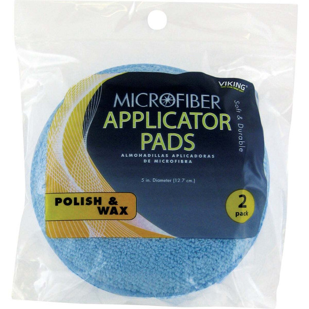 Viking 5 In. Dia. Microfiber Wax Applicator Pad (2-Pack) 903000