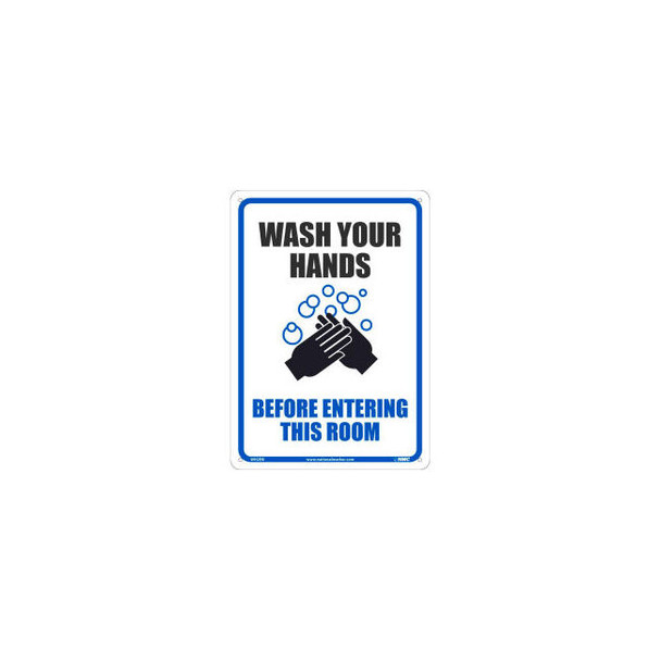 Wash your Hands Before Entering this Room Sign 10 X 14 Plastic