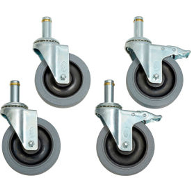 ESD Caster Set (4) Swivel (2) Brake Casters 5"" ESD  Polyurethane Set of (4) 120