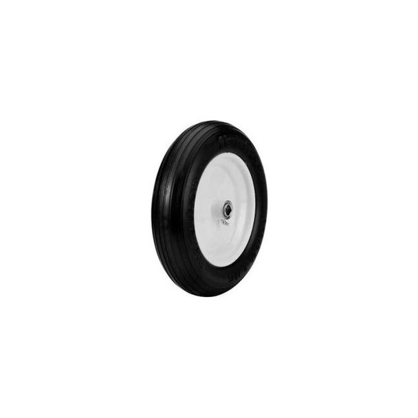 Marathon 00081 3.50/2.50-8 Flat Free Ribbed Tread - 3"" Centered - 5/8"" Bearing