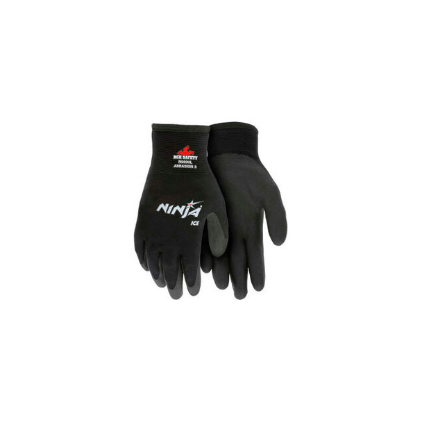 MCR Safety N9690M Ninja Ice Gloves Arcylic Terry Inner Black Medium 1 Pair