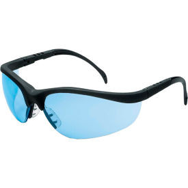 MCR Safety Klondike KD113 Safety Glasses KD1 MatteBlack Finish Frame LightBlue L