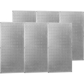 Wall Control Industrial Metal Pegboard Galvanized Metallic 96"" X 32"" X 3/4""