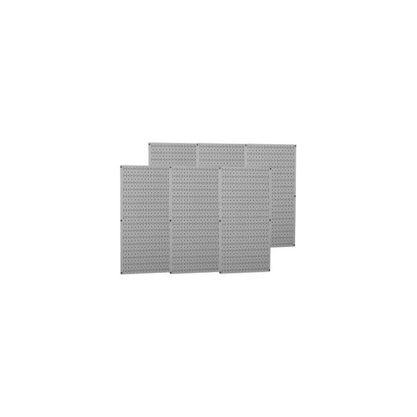 Wall Control Industrial Metal Pegboard Gray 96"" X 32"" X 3/4""